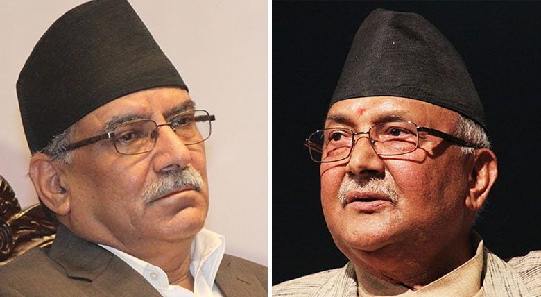 कार्यदलको प्रतिवेदनबारे सोमबार प्रधानमन्त्री ओली र प्रचण्डबीच छलफल हुने