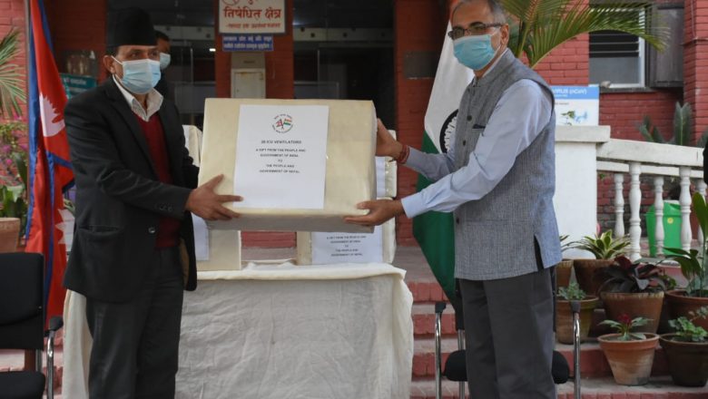 भारतले दियो २८ भेन्टिलेटर अनुदान