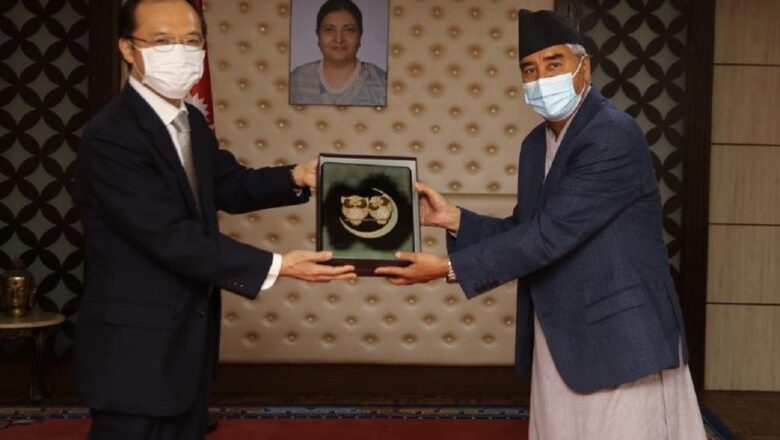 जापानी राजदूतले भेटे प्रधानमन्त्री देउवालाई, थप खोप दिने प्रतिवद्धता