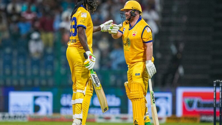 स्टर्लिङ र गेलको विस्फोटक ब्याटिङले टी-१० लिगमा अबुधाबीको विजयी सुरूआत