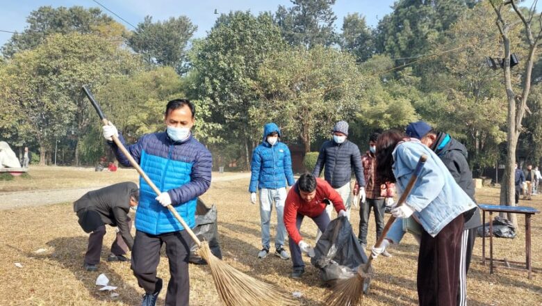विश्वप्रकाशको नेतृत्वमा कांग्रेस महाधिवेशन स्थल सरसफाइ