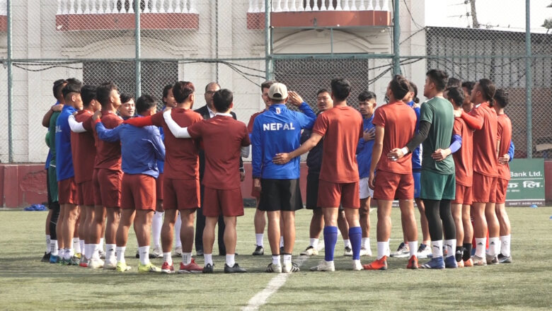 फिफा वरीयतामा ५५ स्थानमाथिको थाइल्यान्डविरूद्ध खेल्न तयारी गर्दै नेपाल