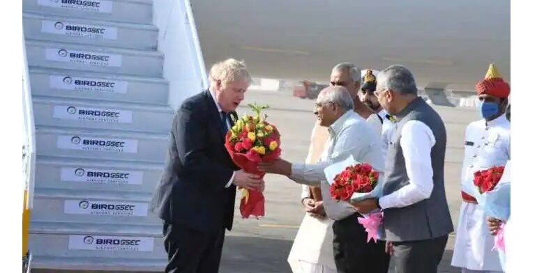 बेलायती प्रधानमन्त्री जोनसन भारत भ्रमणमा