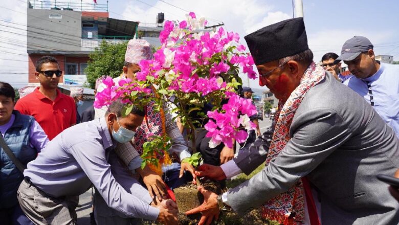 फूल रोपेर पदभार ग्रहण, ‘सिम्बोल अफ पोखरा’का लागि दुई लाख