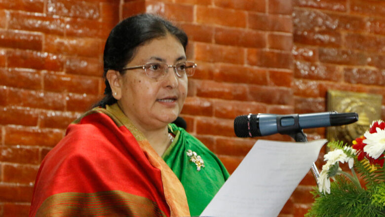 निर्वाचनलाई स्वतन्त्र र भयरहित वातावरणमा सम्पन्न गर्नुपर्नेमा राष्ट्रपतिको जोड