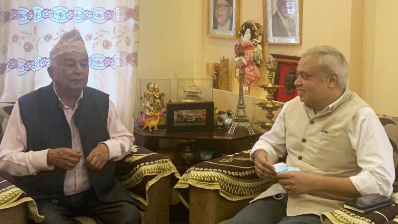 रामचन्द्र पौडेल र भारतीय राजदूतबीच भेटवार्ता 