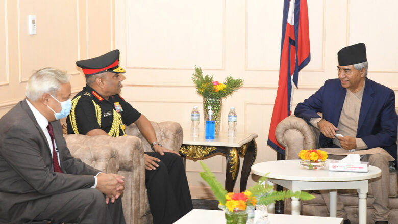 प्रधानमन्त्री देउवा र भारतीय स्थल सेनाध्यक्षबीच भेटवार्ता, अग्निपथ योजनाबारे कुरै भएन