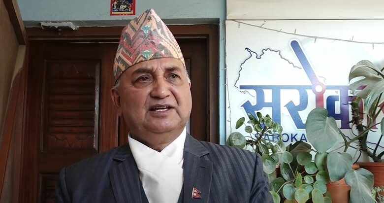 ईश्वर पोखरेलकाे आरोप– गठबन्धनको एकमात्रै उद्देश्य एमाले सिद्धाउने