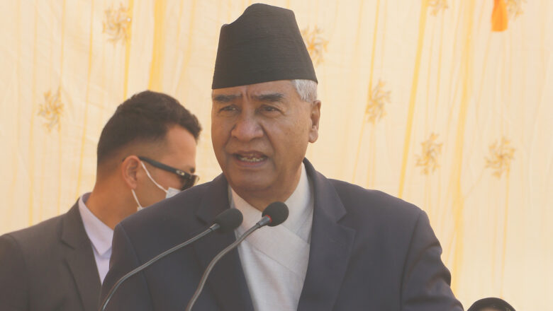 <strong>स्वास्थ्य सेवा–राष्ट्रिय अभियानमा सरकारको साथ रहन्छ : देउवा</strong>