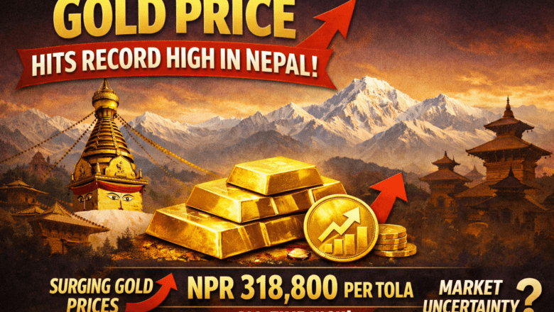 🟡 Gold Shock in Nepal: Price Jumps to a Record NPR 318,800 per Tola
