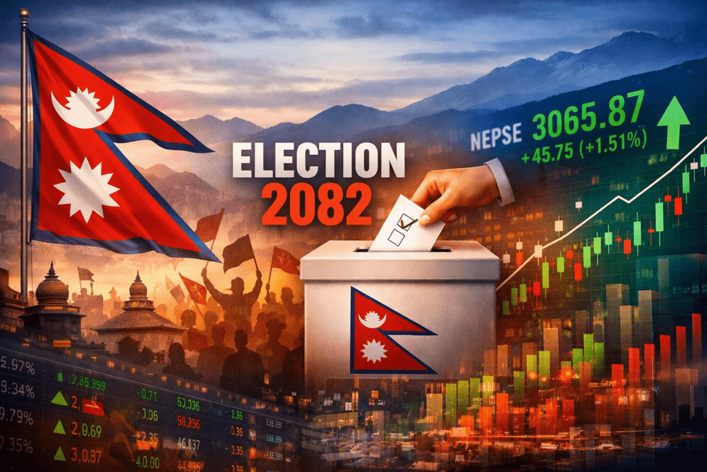 Nepal stock market reaction ahead of 2082 general election