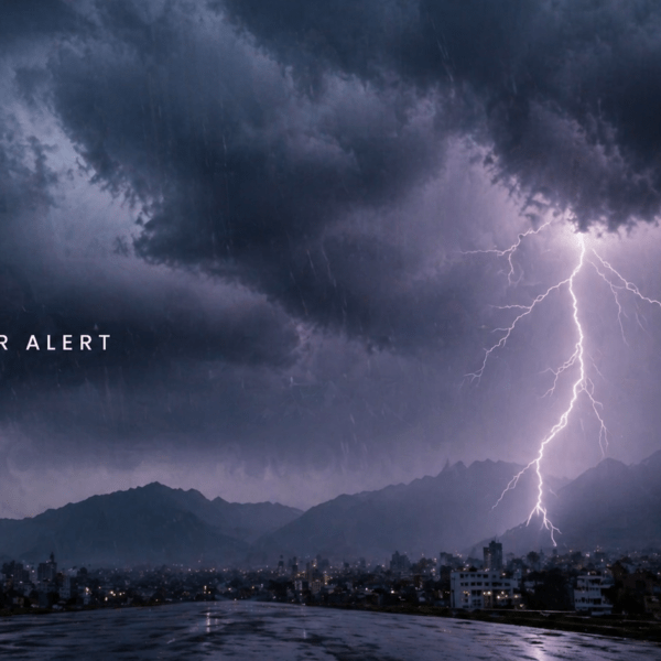⚡ Severe Weather Alert Issued Across Nepal as Storm System Intensifies